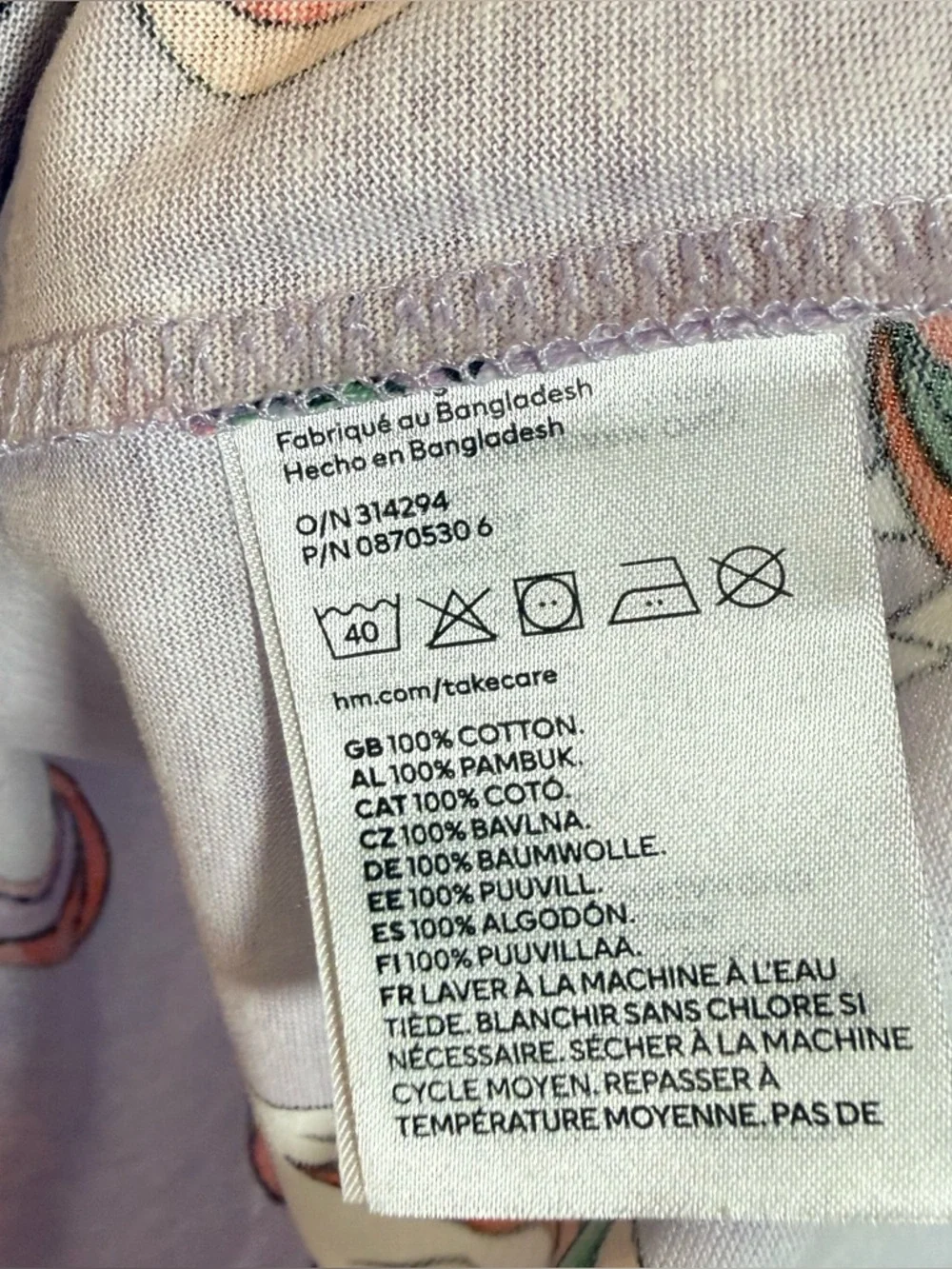 H&M • Lavender Cotton Colorful Magic Unicorn Print Lightweight Flowy Tank Dress